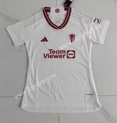 2023-2024 Manchester United 2nd Away White Women Thailand Soccer jersey AAA-708