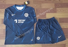 2023-2024 Chelsea Away Royal Blue LS Soccer Uniform-709