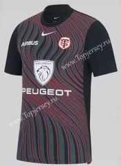 2024 Toulouse Away Red&Black Thailand Rugby Shirt