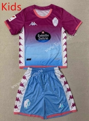 2023-2024 Real Valladolid 2nd Away Blue&Purple Kid/Youth Soccer Uniform-AY