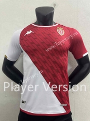 Player Version 2023-2024 Monaco Home Red&White Thailand Soccer Jersey AAA-2016
