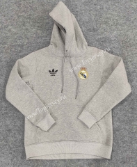 (S-3XL) 2023-2024 Real Madrid Gray Thailand Soccer Tracksuit Top-CS