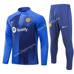 (S-3XL) 2023-2024 Special Version Barcelona Camouflage Blue Thailand Soccer Tracksuit-GDP