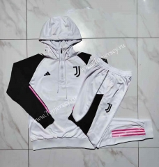 2023-2024 Juventus White Thailand Soccer Tracksuit With Hat-815