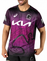 2024 Mustang Purple&Black Thailand Training Rugby Shirt
