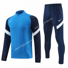 Nike Camouflage Blue Thailand Soccer Tracksuit-4627