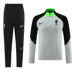 2023-2024 Liverpool Light Gray Thailand Soccer Tracksuit-LH