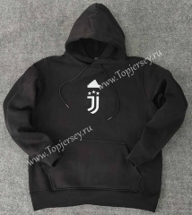 2023-2024 Juventus Black Thailand Soccer Tracksuit Top With Hat-LH