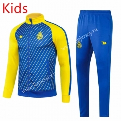 2023-2024 Al-Nassr FC Camouflage Blue Kids/Youth Soccer Jacket Uniform-GDP