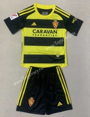 2023-2024 Real Zaragoza Away Yellow&Black Soccer Uniform-AY