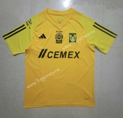 (S-4XL) 2023-2024 Tigres UANL Yellow Thailand Training Soccer Jersey AAA-9527