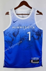 2024 City Edition Minnesota Timberwolves Blue #1 NBA Jersey-311