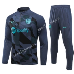 (S-3XL) 2023-2024 Special Version Barcelona Gray Thailand Soccer Tracksuit-GDP