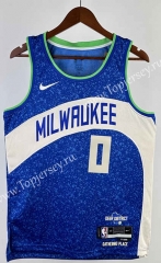 2024 City Edition Milwaukee Bucks Blue #0 NBA Jersey-311