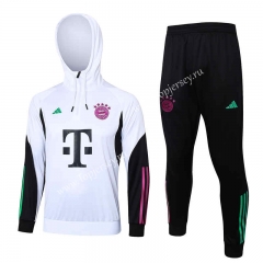 2023-2024 Bayern München White Thailand Soccer Tracksuit With Hat-815