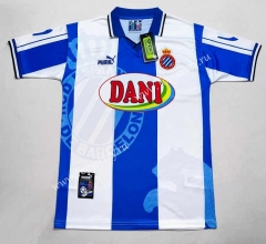 Retro Version 1998 RCD Espanyol Home Blue&White Thailand Soccer Jersey AAA-709