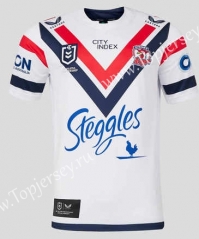 2024 Australia Roosters Away White Thailand Rugby Shirt