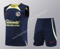 2024-2025 Club America Royal Blue Thailand Soccer Vest Uniform-418