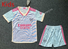 2023-2024 Arsenal Light Blue Kids/Youth Soccer Uniform-GB
