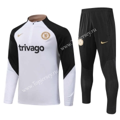 (S-3XL) 2023-2024 Chelsea White Thailand Soccer Tracksuit-GDP