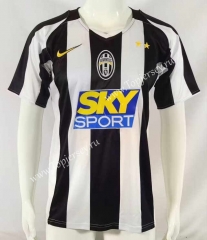Retro Version 04-05 Juventus Home Black&White Thailand Soccer Jersey AAA-503