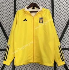 2024-2025 Tigres UANL Yellow Thailand Trench Coats With hat-0255