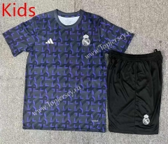 2023-2024 Real Madrid Black&Purple Kids/Youth Soccer Uniform-709