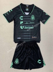 2023-2024 Santos LagunaAway Black Soccer Uniform-AY
