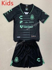 2023-2024 Santos Laguna Away Black Kids/Youth Soccer Uniform-AY