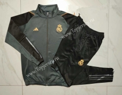2023-2024 Real Madrid Dark Green Thailand Soccer Jacket Uniform-815