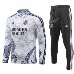 （S-3XL）2023-2024 Special Version Real Madrid Light Gray Thailand Soccer Tracksuit-GDP