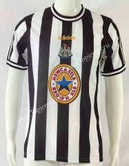 Retro Version 97-99 Newcastle United Home Black&White Thailand Soccer Jersey AAA-503
