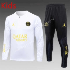 2023-2024 Jordan Paris SG White Kids/Youth Soccer Tracksuit-815