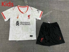 2024-2025 Liverpool Away White Kids/Youth Soccer Uniform-1506
