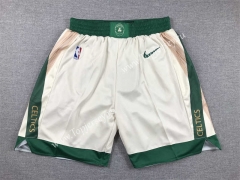 2024 Boston Celtics White NBA Shorts-1380