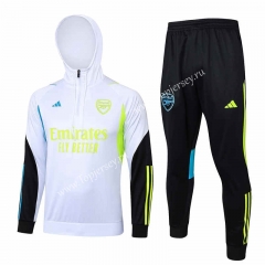 2023-2024 Arsenal White Thailand Soccer Tracksuit With Hat-815