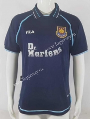 Retro Version 99-01 West Ham United 2nd Away Royal Blue Thailand Soccer Jersey AAA-503