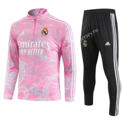 (S-3XL) 2023-2024 Special Version Real Madrid Pink Thailand Soccer Tracksuit-GDP