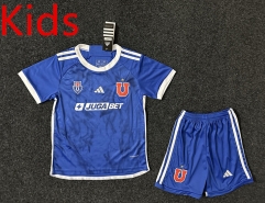 2024-2025 Universidad de Chile Home Blue Kids/Youth Soccer Uniform-GB
