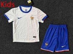 2024-2025 France Away White Kids/Youth Soccer Uniform-GB