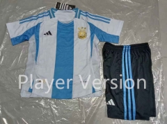 Player Version 2024-2025 Argentina Home Blue&White Kids/Youth Soccer Uniform-507