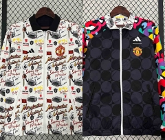 2024-2025 Manchester United Graffiti Double-Sided Wear Thailand Trench Coats-0255