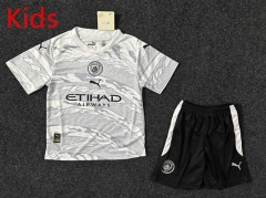 (Black Shorts) 2024-2025 Dragon Special Version Manchester City White Kid/Youth Soccer Uniform-GB