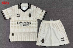 2023-2024 Joint Version AC Milan Beige Kids/Youth Soccer Uniform