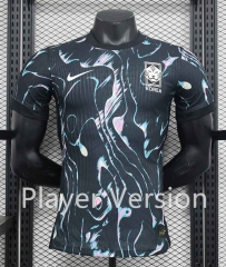 Player Version 2024-2025 Korea Republic Away Black Thailand Soccer Jersey AAA-888