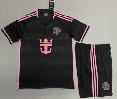 (Without Brand Logo) 2024-2025 Inter Miami CF Away Black Soccer Uniform-9031