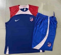 2023-2024 Atletico Madrid Camouflage Blue Thailand Soccer Vest Tracksuit -815