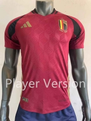 (S-3XL) Player Version 2024-2025 Belgium Home Red Thailand Soccer Jersey AAA-518