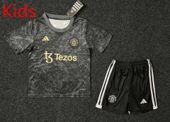 2024-2025 Stone Rose Manchester United Black Kids/Youth Soccer Uniform-GB
