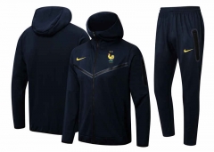 2024-2025 France Royal Blue Thailand Soccer Jacket Uniform With Hat-815
